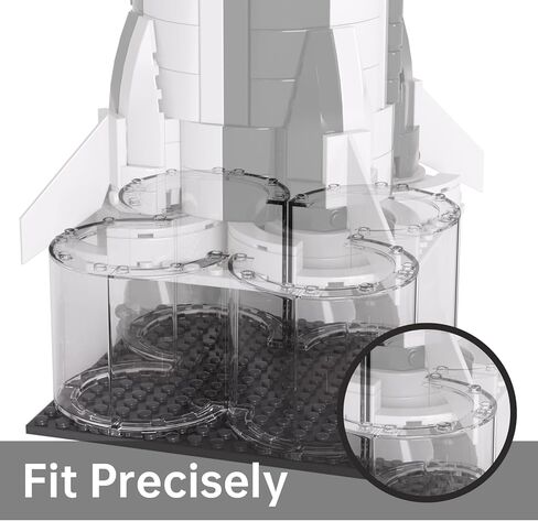 منصة إطلاق لـ Lego NASA Apollo Saturn V 21309 & 92176 مجموعة بناء نموذج علوم الصواريخ للفضاء الخارجي، مكعبات بناء نموذج مشروع إبداعي (53 قطعة) in Kuwait