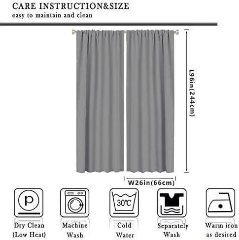 Boho Floral Moon Blackout Curtains Black Flower Wildflower Moon Phase Moonlit Garden Witchy Gothic，Thermal Insulated Curtains for Cafe Room Chidren Curtains Window Drapes 2 Panels 42x45 Inch in Kuwait