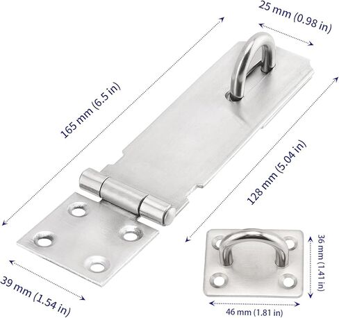 4 قطع من SOUJAP قفل بمشبك للباب مقاس 5 بوصات، مزلاج بمشبك قفل مع 32 براغي تثبيت، قفل بمشبك أساسي لباب خزانة النافذة in Kuwait