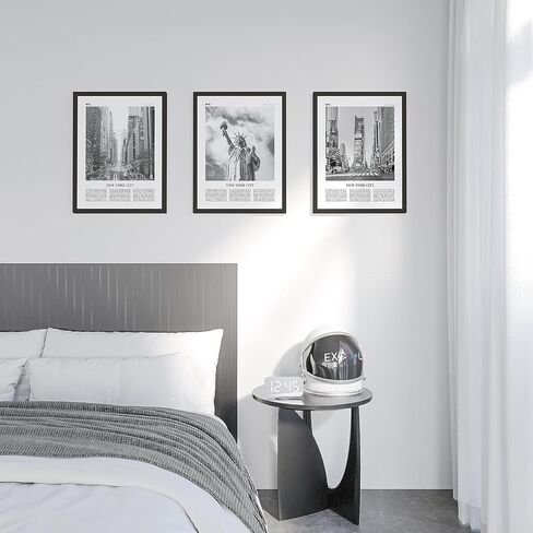 لوحة فنية جدارية لأفق نيويورك من EXCOOL CLUB - ملصق مدينة نيويورك باللونين الأبيض والأسود مقاس 12x16، ديكور جداري فني لمدينة نيويورك، مطبوعات مناظر مدينة نيويورك، صور مدينة نيويورك لديكورات مكتب غرفة النوم المنزلية (غير مؤطرة) in Kuwait