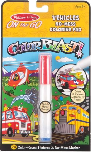 Melissa & Doug On The Go ColorBlast Vehicles Invisible Ink Color-Reveal Travel Activity Pad in Saudi Arabia