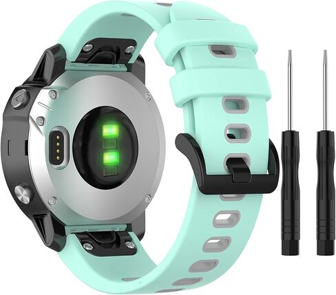 متوافق مع أحزمة ساعة Garmin Fenix ​​6S Sapphire، وأحزمة Fenix ​​5S، وأشرطة بديلة من السيليكون مقاس 20 ملم تناسب Garmin Fenix ​​5S Plus، وFenix ​​6S Pro in Kuwait