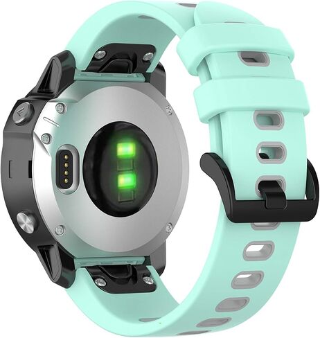 متوافق مع أحزمة ساعة Garmin Fenix ​​6S Sapphire، وأحزمة Fenix ​​5S، وأشرطة بديلة من السيليكون مقاس 20 ملم تناسب Garmin Fenix ​​5S Plus، وFenix ​​6S Pro in Kuwait