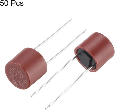 uxcell 50Pcs Cylindrical DIP Mounted Miniature Round Slow Blow Micro Fuse for Electronic Parts PCB LCD Repair, T8A 8A 250V, Red in Saudi Arabia