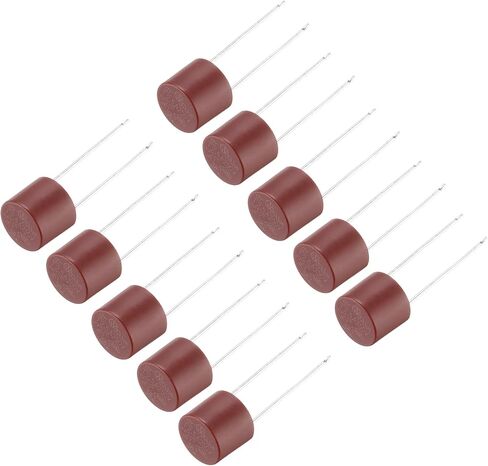 uxcell 50Pcs Cylindrical DIP Mounted Miniature Round Slow Blow Micro Fuse for Electronic Parts PCB LCD Repair, T8A 8A 250V, Red in Saudi Arabia