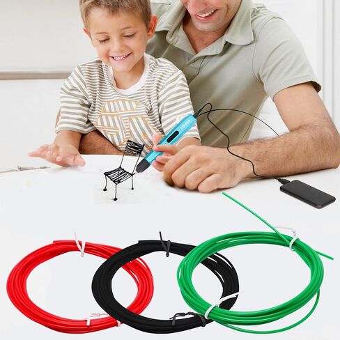 220ft PLA 3D Pen Filments، كل لون 10ft، 1.75mm 3D Pen خيوط 22 لونًا لأقلام SCRIB3D P1 وMYNT3D in Kuwait