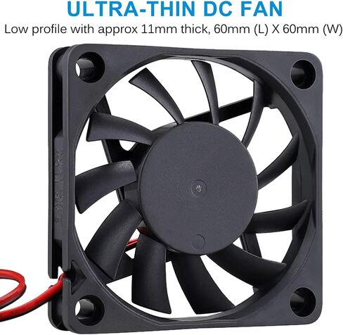 مروحة GDSTIME 60 مم، مروحة 5 فولت، 60 × 60 × 10 مم 0.18 أمبير مروحة تبريد DC بدون فرشاة in Kuwait