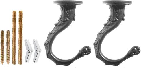 Penck Swag Hooks for Ceiling Hanging - Decorative Ceiling Hooks for Hanging Plants - Heavy Duty Hooks with Hardware for Ceiling Installation Cavity Wall Fixing, Bronze, 2-Pack in Saudi Arabia