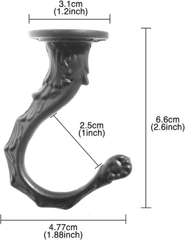 Penck Swag Hooks for Ceiling Hanging - Decorative Ceiling Hooks for Hanging Plants - Heavy Duty Hooks with Hardware for Ceiling Installation Cavity Wall Fixing, Bronze, 2-Pack in Saudi Arabia