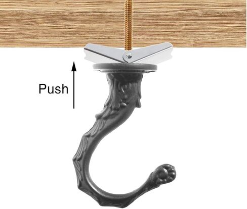 Penck Swag Hooks for Ceiling Hanging - Decorative Ceiling Hooks for Hanging Plants - Heavy Duty Hooks with Hardware for Ceiling Installation Cavity Wall Fixing, Bronze, 2-Pack in Saudi Arabia