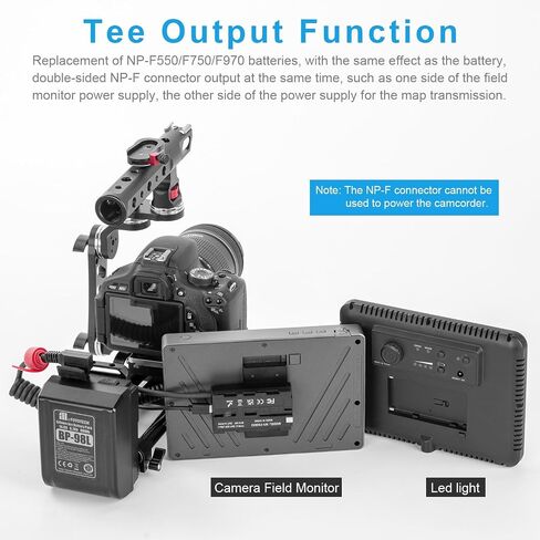 FOMITO 2-Sided NPF Dummy Battery Power Adapter to D-tap Power Cable with USB-C Output Connecting V-Mount Battery for Field Monitor, Wireless Video Transmission, LED Light, Camera, Smartphone in Saudi Arabia