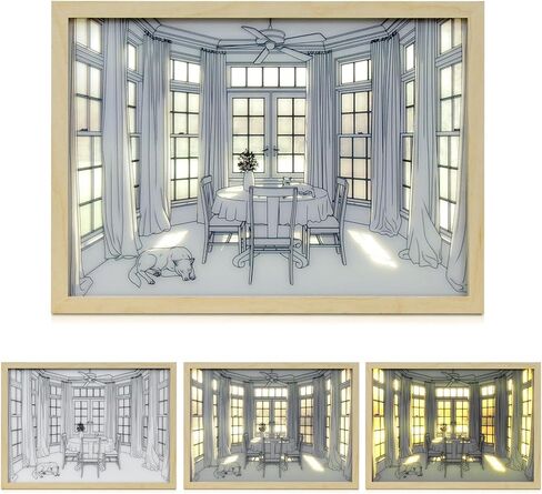 GHZWD Framed Wall Art Decorations Lighting Prints Decor LED Lights Painting Pictures for Home, Room, Bedroom, Office (David) in Saudi Arabia