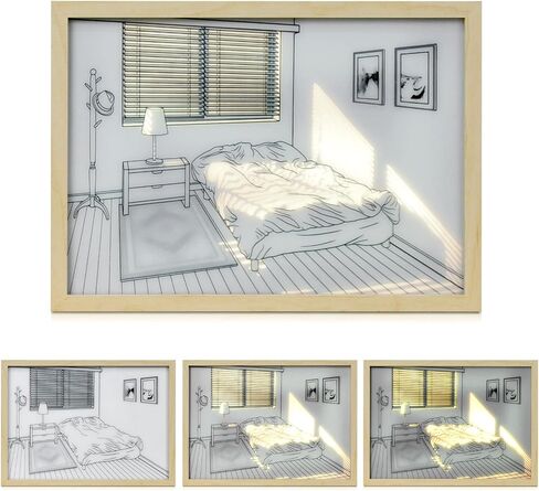 GHZWD Framed Wall Art Decorations Lighting Prints Decor LED Lights Painting Pictures for Home, Room, Bedroom, Office (David) in Saudi Arabia