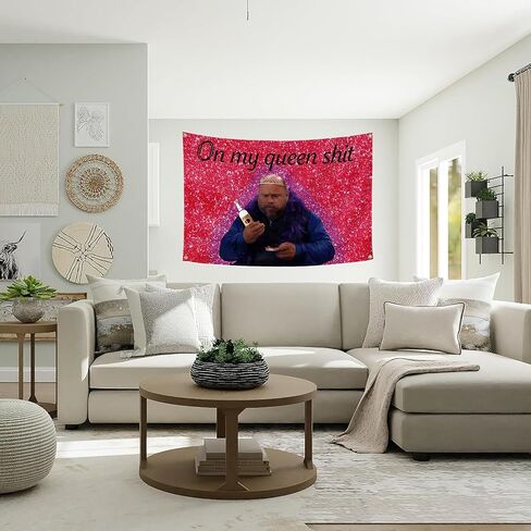 boyiflag نسيج ميمي مضحك، نسيج بيرترام على بلدي الملكة القرف نسيج الجدار الديكور الهدايا للحفلات وأعياد الميلاد وغرف المعيشة وغرف النوم 3x5 قدم in Saudi Arabia