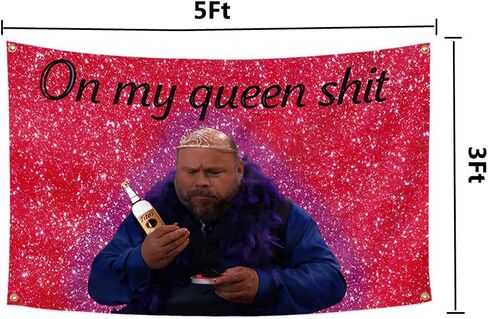 boyiflag نسيج ميمي مضحك، نسيج بيرترام على بلدي الملكة القرف نسيج الجدار الديكور الهدايا للحفلات وأعياد الميلاد وغرف المعيشة وغرف النوم 3x5 قدم in Saudi Arabia