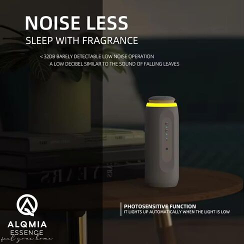Plug in Wall Diffuser, Diffuser for Home, air fresheners for Home, waterless Diffuser, Bluetooth App Sensor Night, Scent diffusers for Home, Hotel Collection Diffuser by ALQMIA (White) in Saudi Arabia