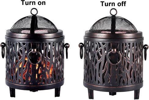 ORJG Bonfire Elextric Wax Melting Heater,4-in-1 Metal Fireplace Wax Warmer,Vintage Country Style Fragrance Burner,Used for Fragrant Home Decoration,Gifts (Leaves) in Kuwait