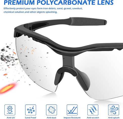 OXG 6 Pack Anti-Fog Safety Glasses, ANSI Z87+ Impact & Scratch Resistant Protective Eyewear for Work, Lab, Construction in Saudi Arabia