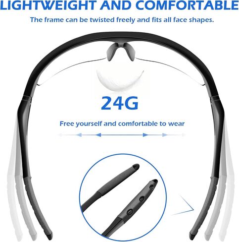 OXG 6 Pack Anti-Fog Safety Glasses, ANSI Z87+ Impact & Scratch Resistant Protective Eyewear for Work, Lab, Construction in Saudi Arabia