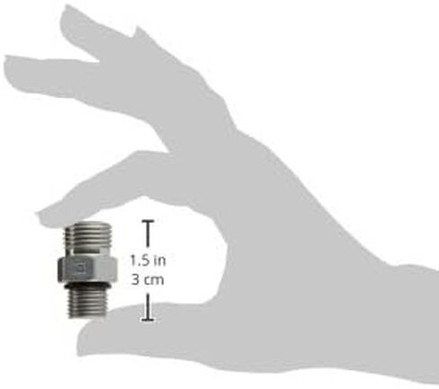 Brennan Industries FS6400-06-06-O Steel Straight O-Ring Face Seal Fitting, 11/16"-16 NPT x 9/16"-18 NPT Thread, 3/8" Male Face Seal x 3/8" Male O-Ring Boss in Saudi Arabia