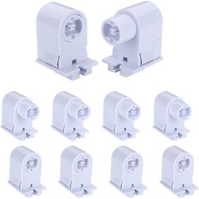 R17D/HO Tombstone Base Holder Socket Connector T8/T10/T12 8ft LED Light Replacement Fluorescent Plunger Lampholder Adaptor 5 Pairs