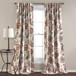 Lush Decor C42236P15-000 Aster Window Room-Darkening, Curtain Panels, 84" x 52" Pair (Paisley), Ivory