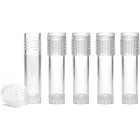 EISCO 2mL Plastic Storage Vials, 500/PK - Polypropylene - Screw Top
