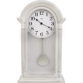 Lily's Home Elegant Vintage Wall Clock Pendulum Wall Clock by Living Room Lovely Home Essentials - Vintage Regulator Design with Chimes for Living Room & Home Decor & Kitchen Decor & Wall Décor
