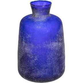 Creative Co-Op Distressed Glass, Cobalt Blue Vase