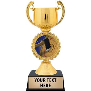 Crown Awards Personalized Axe Throwing Trophy, 7.25" Gold Cup Axe Throwing Trophies with Free Custom Engraving Prime