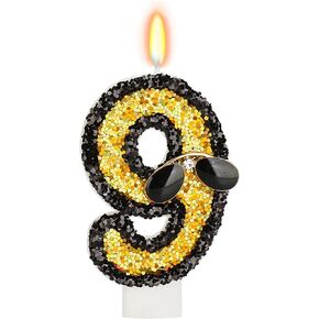Birthday Candle for Cake, Summer Beach Themed Birthday Party Cake Candles for Boy, 2.76 inch Number 0 Happy Birthday Candle, Cake Topper Decoration for Birthday Party (Number 1)