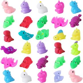 LovesTown 30PCS Kawaii Stress Toys, Dinosaur Mochi Toys Mini Fidget Toys for Kids Gifts Party Favors