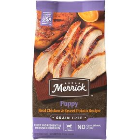 Merrick Premium Grain Free Dry Puppy Food, Wholesome And Natural Kibble With Real Chicken and Sweet Potato - 22.0 lb. Bag