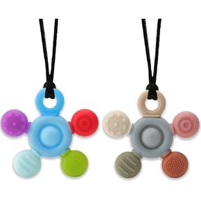 Chewy Necklace for Sensory Kids, Seeway Silicone Sensory chew Necklace Oral Motor Aids for Boys Girls, Autism Chew Toys for Kids Teens Adults with Anxiety ADHD SPD or Other Sensory Needs