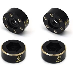 TREAL 1.9 Wheel Hubs Brass Weights 9mm/12mm/15mm/18mm Widen Adapters Compatible with 1/10 RC Crawlers (9mm)