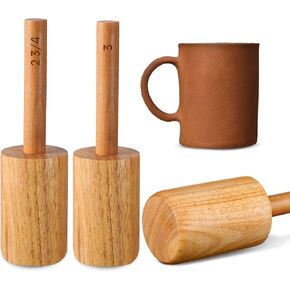 Baderke 2 Pcs Cup Pottery Molds, Create Pottery Mug Vases, Includes 2 3/4" and 3" Cup Molds Pottery Shaping Tool, Assist in Hand Building Pottery Mugs