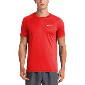 Nike Men's Dri-FIT UPF 40+ Hydroguard Swim Tee (US, Alpha, Large, Regular, Regular, Hydro Red)