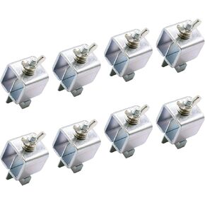Butt Welding Clamps, 8pcs Multifunctional Small Butter-fly Shaped Auto Body Panel Clamps for Edge to Edge Welding Magnetic Ground Clamp Welding Door Alignment Tool(Silver)