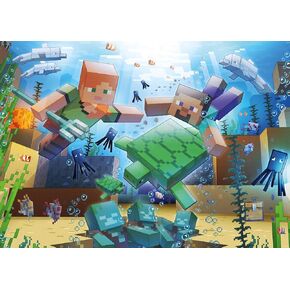 Ravensburger Minecraft Mosaic 1000 Piece Jigsaw Puzzle for Adults - 17187 - Every Piece is Unique, Softclick Technology Means Pieces Fit Together Perfectly