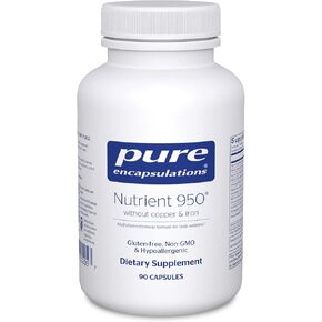 Pure Encapsulations Nutrient 950 Without Copper & Iron | Hypoallergenic Multi-Vitamin/Mineral Formula for Optimal Health | 90 Capsules