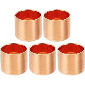 PATIKIL 1-1-1/2" Copper Pipe End Cap, 10Pcs Copper Fitting Cap Sealing Sweat Plug Solder Connection for Plumbing HVAC Air Conditioner, Copper Color