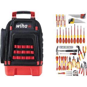 Wiha 91872 59 Piece Master Electrician's Insulated Tool Kit in Heavy Duty Backpack