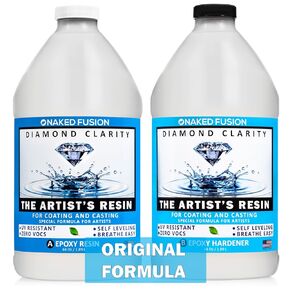 Epoxy Resin Art Resin Crystal Clear Formula- The Artist's Resin for Coating, Casting, Resin Art, Geodes, Tabletop, Bar Top, Live Edge Tables, River Tables- Non-Toxic -1 Gallon Kit