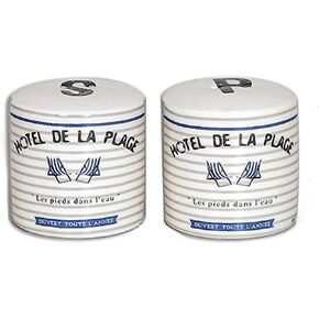مجموعة سيراميك مستوحاة من فرنسا فندق De La Hotel Plage Beach Salt & Pepper Shaker in Kuwait