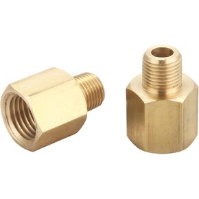 1/4 Inch Female to 1/8 Inch Male, Reducing Adaptor Brass Pipe Fitting, NPT Adaptor, Pack of 2
