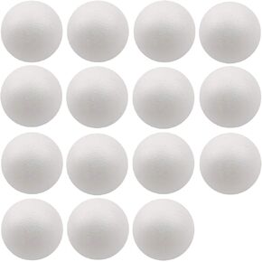 FFchuanhe 15 Pack Craft Foam Balls 3 Inch Polystyrene Foam Balls, for School Project, Weddings, Christmas, Home Decoration. White
