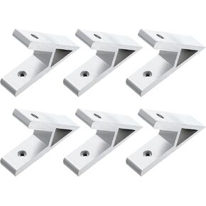 uxcell 6Pcs 45 Degree Angle Aluminum Profile Corner Brackets, Corner Brace Joint Connectors for 4040 Series (Silver Tone)
