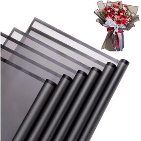 Foxegg White Flower Wrapping Paper Waterproof Floral Bouquets Wrapping Paper Used for DIY Crafts, Florist Supplies, 23.6x23.6 Inch, 20 sheets (White)