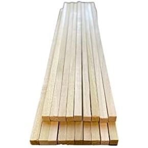 bark and lindy Square Wood Dowel Rods 1/2-inch x 12 Wooden Craft Sticks for Woodworking and Crafts (5)
