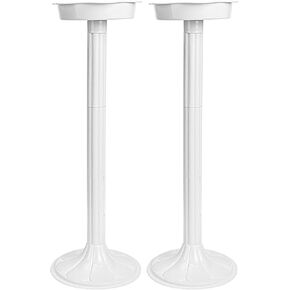 2pcs Flower Floor Vase Roman Pillars Flower Stand Plastic Greek Column Tall Wedding Centerpiece Stand Flower Candle Holder Road Decor for Wedding Party Celebration